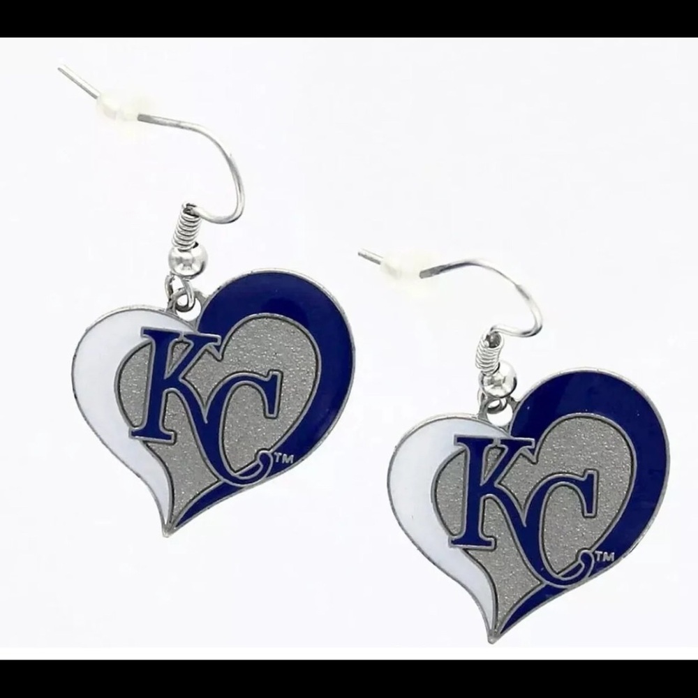 Kansas City Royals Heart Dangle Earrings